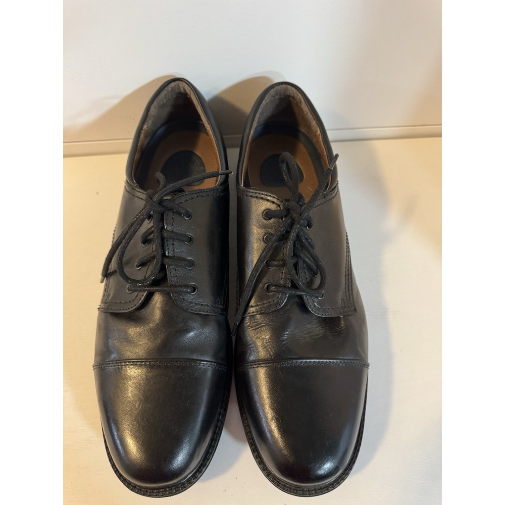 Dockers Black Leather Oxford Cap Toe Lace Dress Shoes Mens " SIZE 15 "m 90-2214